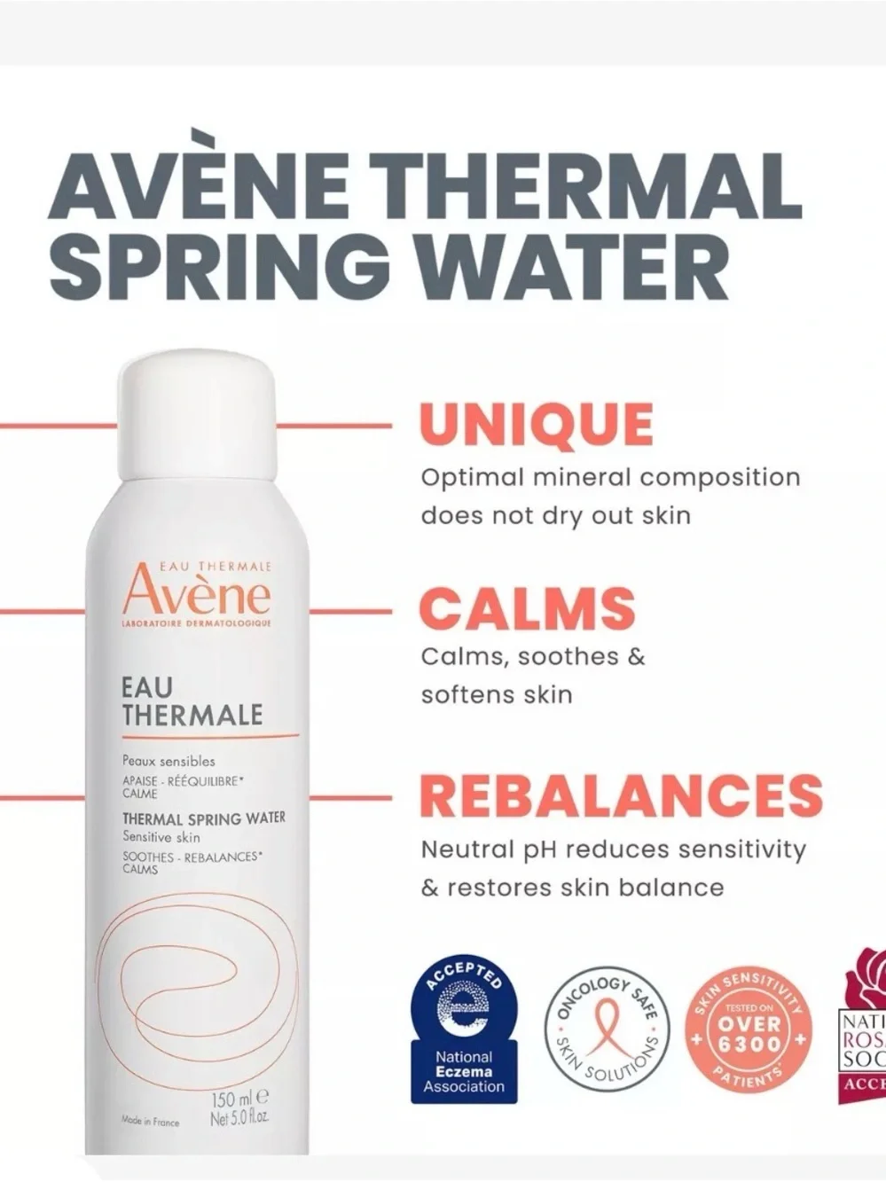 Avenue White Thermal Spring Water Spray with Orange Accents
